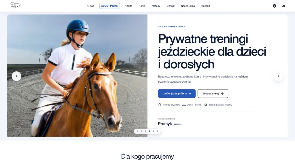 Urban Equestrian — Connected Business Platforms approved product work